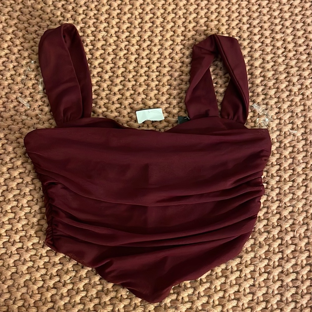 Burgundy corset